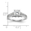 14k White Gold 1/5 carat Lab Grown Diamond VS/SI+ G+ Semi-Mount Pet Set Engagement Ring