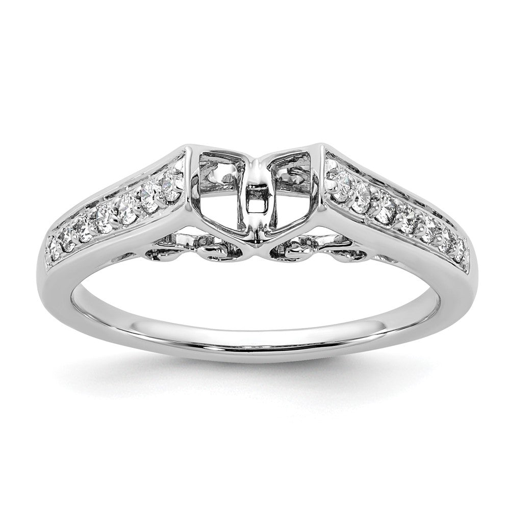 Peg Set Diamond Semi-mount Engagement Rings