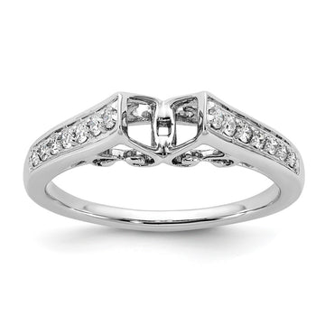 Peg Set Diamond Semi-mount Engagement Rings