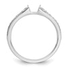 Peg Set Diamond Semi-mount Engagement Rings