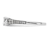 Peg Set Diamond Semi-mount Engagement Rings