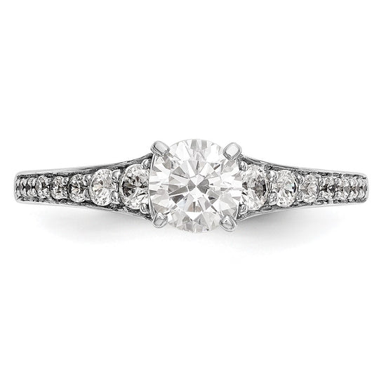 Peg Set Diamond Semi-mount Engagement Rings