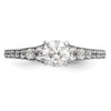 Peg Set Diamond Semi-mount Engagement Rings