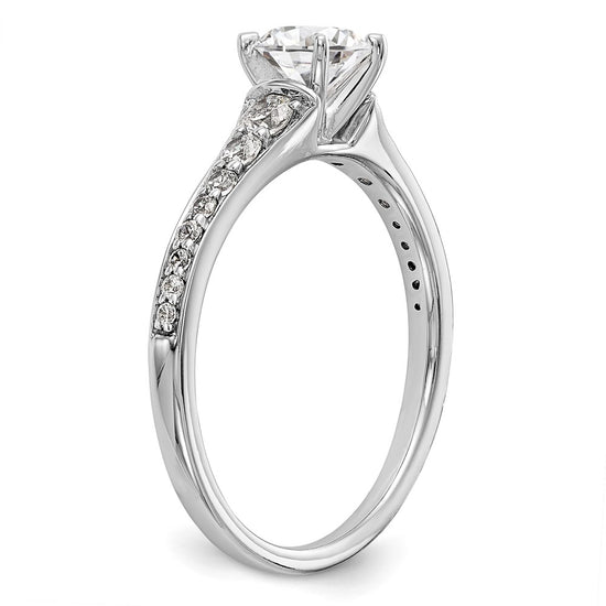 Peg Set Diamond Semi-mount Engagement Rings