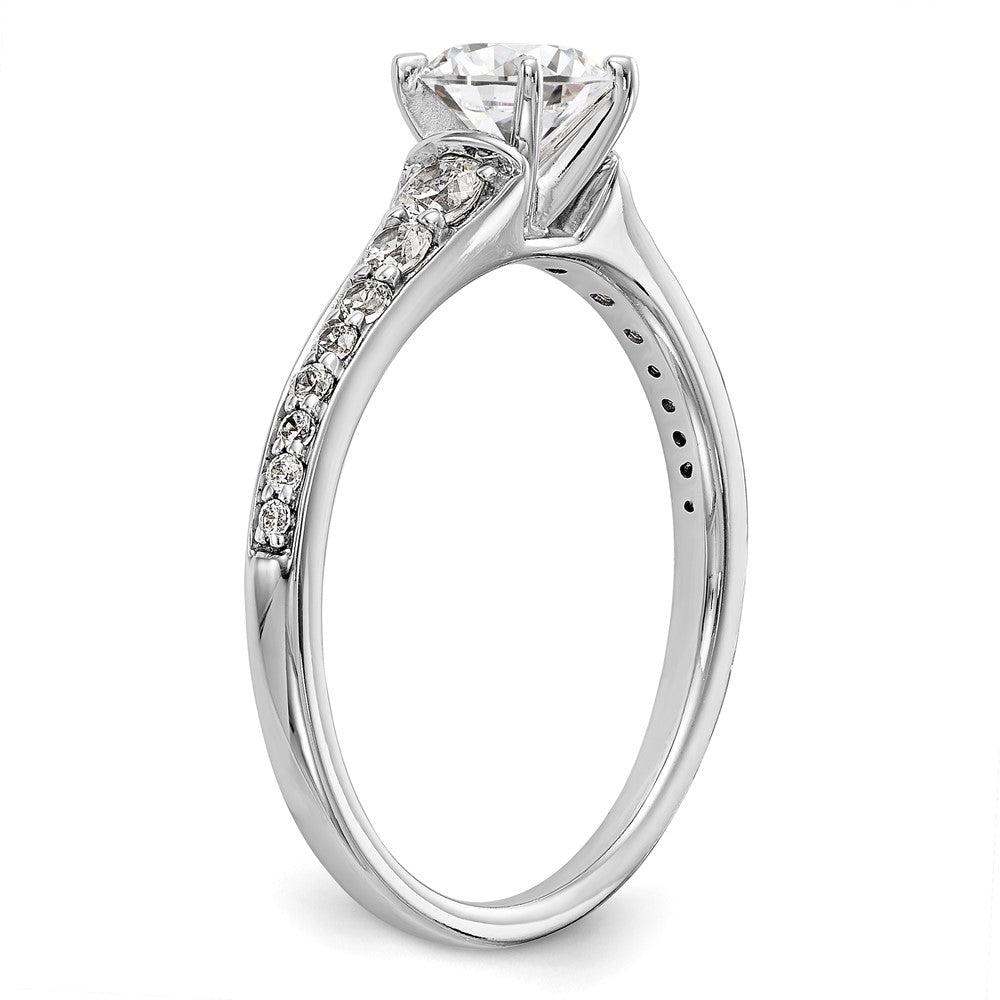 Peg Set Diamond Semi-mount Engagement Rings