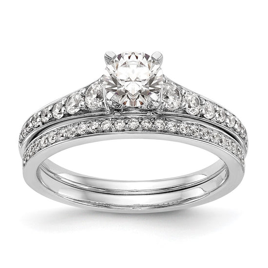 Peg Set Diamond Semi-mount Engagement Rings