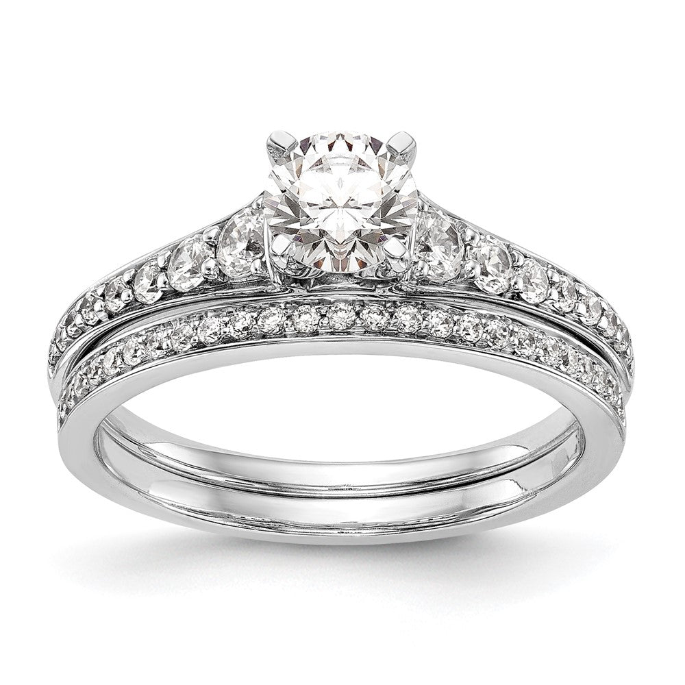 Peg Set Diamond Semi-mount Engagement Rings
