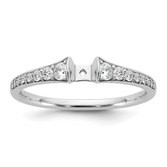 Peg Set Diamond Semi-mount Engagement Rings