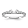 Peg Set Diamond Semi-mount Engagement Rings