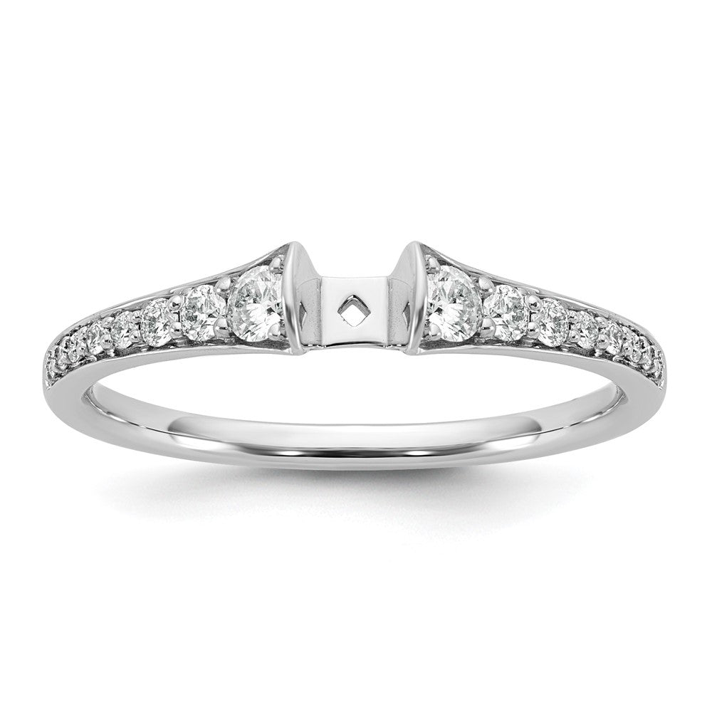 Peg Set Diamond Semi-mount Engagement Rings