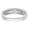 14k White Gold 3/8 carat Round/Baguette Diamond Complete Wedding Band