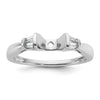 Peg Set Diamond Semi-mount Engagement Rings