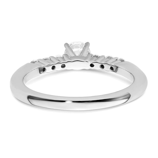 Peg Set Diamond Semi-mount Engagement Rings