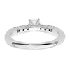 Peg Set Diamond Semi-mount Engagement Rings