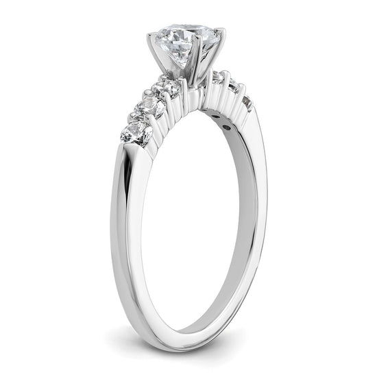 Peg Set Diamond Semi-mount Engagement Rings