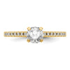 10K Diamond Peg Set Semi-mount Engagement Ring