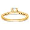10K Diamond Peg Set Semi-mount Engagement Ring