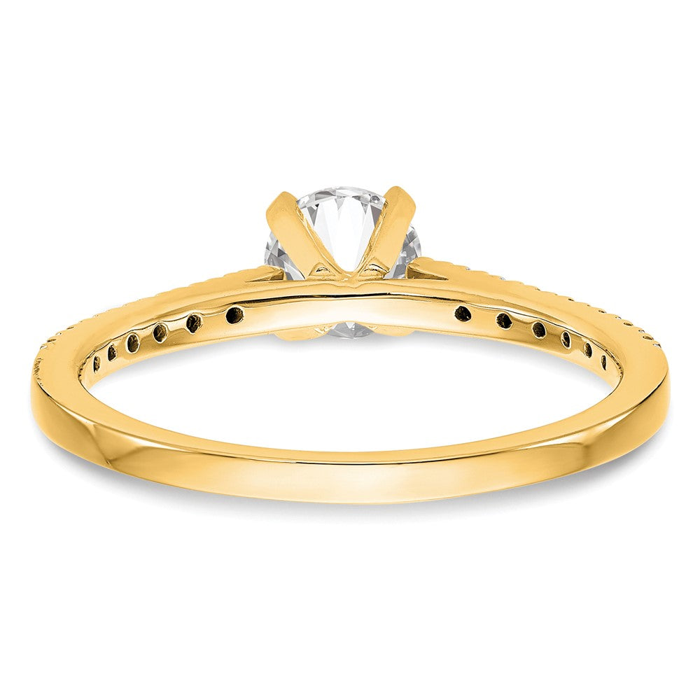 10K Diamond Peg Set Semi-mount Engagement Ring
