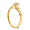 10K Diamond Peg Set Semi-mount Engagement Ring