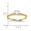 10K Diamond Peg Set Semi-mount Engagement Ring