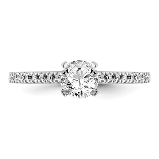 Peg Set Diamond Semi-mount Engagement Rings