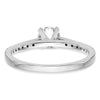 Peg Set Diamond Semi-mount Engagement Rings