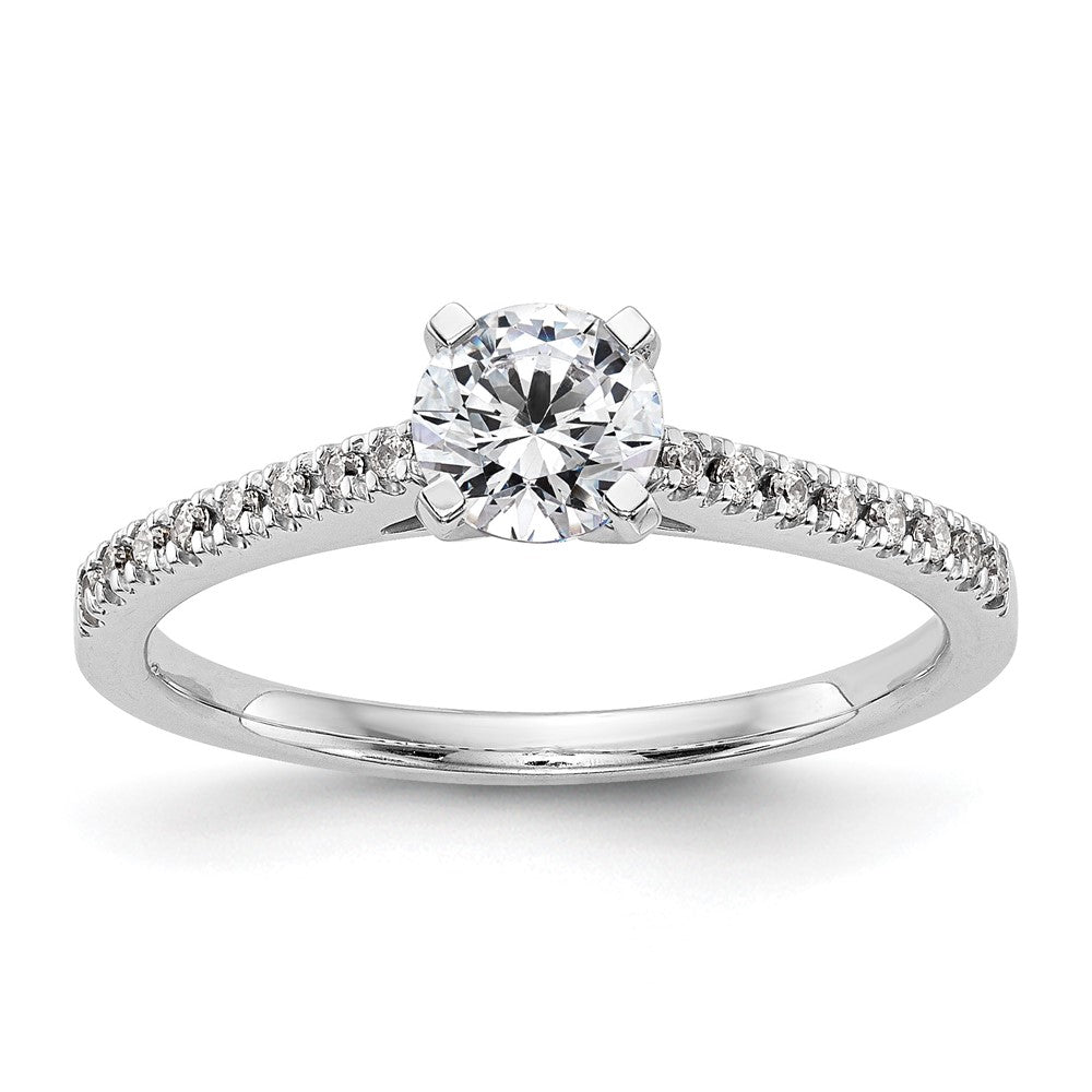 Peg Set Diamond Semi-mount Engagement Rings