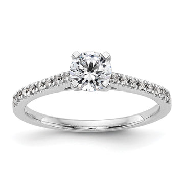 Peg Set Diamond Semi-mount Engagement Rings
