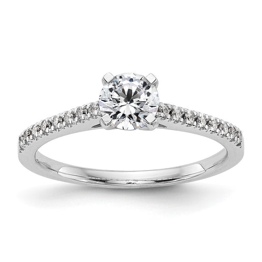 Peg Set Diamond Semi-mount Engagement Rings