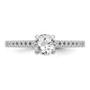 Peg Set Diamond Semi-mount Engagement Rings