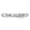 14k White Gold 1/4 carat Baguette Diamond Complete Wedding Band