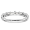 14k White Gold 1/4 carat Baguette Diamond Complete Wedding Band