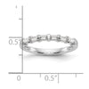 14k White Gold 1/4 carat Baguette Diamond Complete Wedding Band