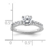 Peg Set Diamond Semi-mount Engagement Rings