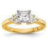 Peg Set Diamond Semi-mount Engagement Rings