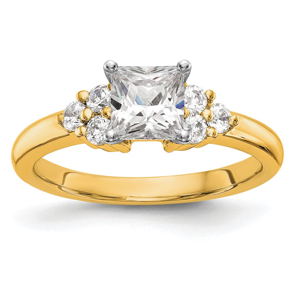 Peg Set Diamond Semi-mount Engagement Rings