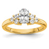 Peg Set Diamond Semi-mount Engagement Rings