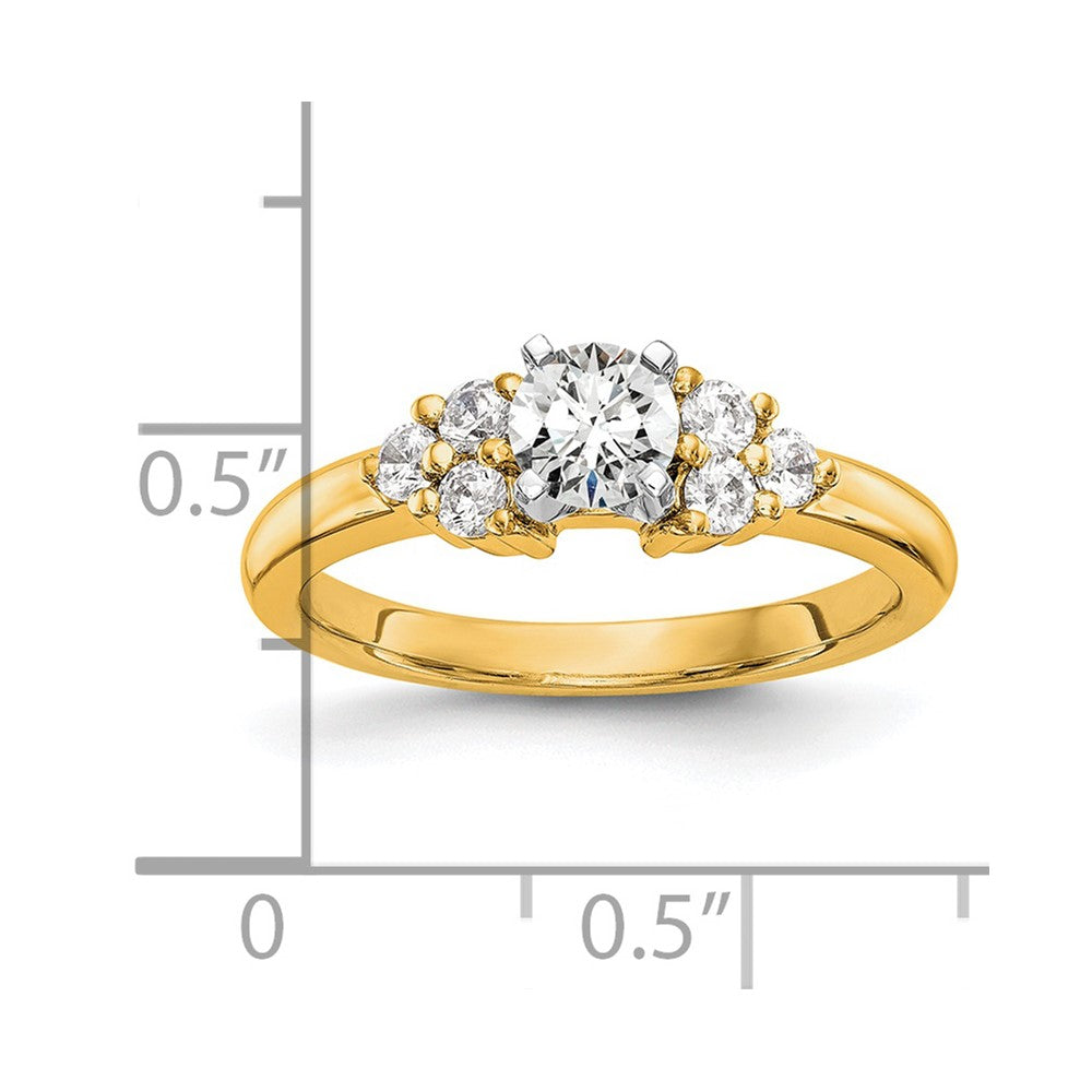 Peg Set Diamond Semi-mount Engagement Rings