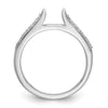 Peg Set Diamond Semi-mount Engagement Rings