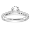 Peg Set Diamond Semi-mount Engagement Rings