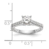 Peg Set Diamond Semi-mount Engagement Rings