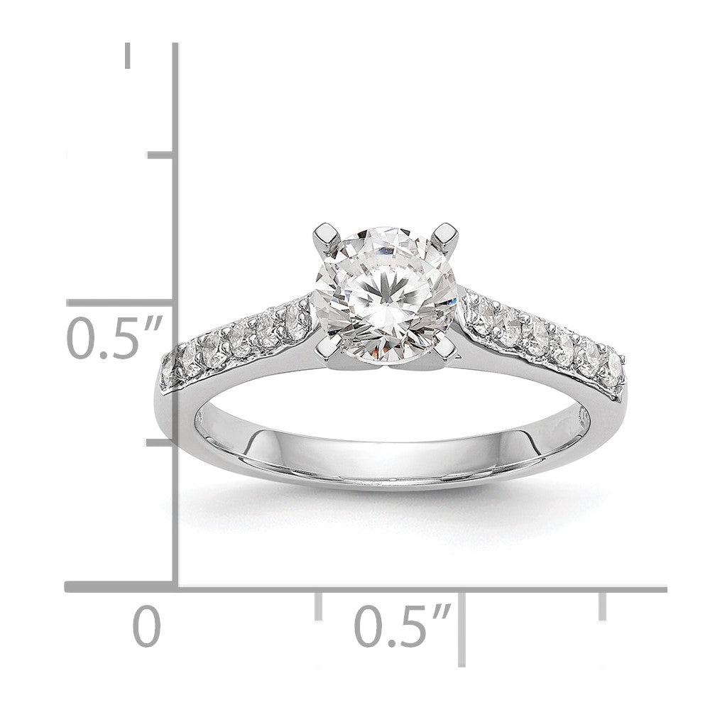 Peg Set Diamond Semi-mount Engagement Rings