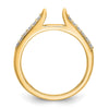 Peg Set Diamond Semi-mount Engagement Rings