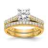 Peg Set Diamond Semi-mount Engagement Rings