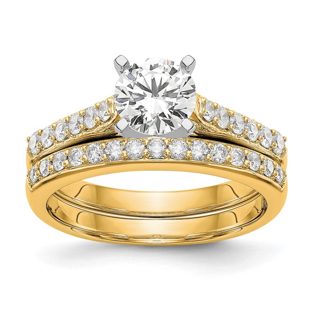 Peg Set Diamond Semi-mount Engagement Rings