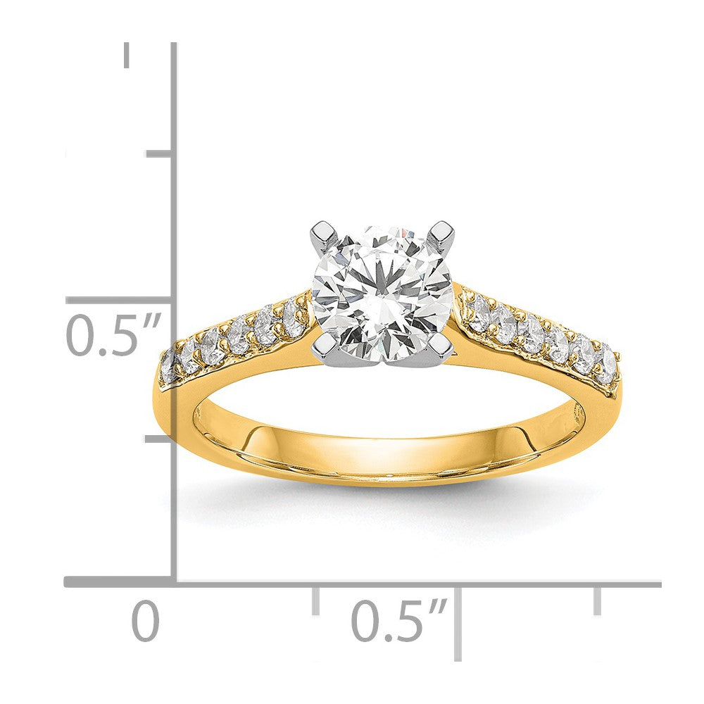 Peg Set Diamond Semi-mount Engagement Rings
