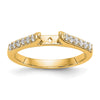 Peg Set Diamond Semi-mount Engagement Rings