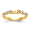 Peg Set Diamond Semi-mount Engagement Rings