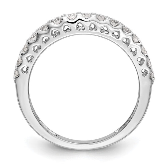14k White Gold 1/2 carat Lab Grown Diamond VS/SI+ G+ Complete Wedding Band