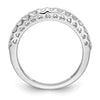 14k White Gold 1/2 carat Lab Grown Diamond VS/SI+ G+ Complete Wedding Band